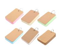 SOPOTUTU 6 Pcs Vocabulary Flashcards with Iron Binder Ring Portable Blank Index Cards for School Study and DIY Notes Easy to Organize and Carry