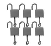 SOPOTUTU 6 Sets Bag Padlock Tiny Padlock Lock for Backpack Diary Book Lock for Luggage Black