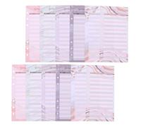 SOPOTUTU 60Pcs Cash Ledger Tracker Sheets Budget Binder Inserts with Holes Gold Foil Expense Tracker for Cash Stuffing and Budget Planning Envelopes for Personal Finance Management