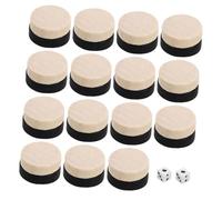 SOPOTUTU 60pcs Wooden Chess Checkers Pieces Portable Backgammon Board Game for Family Travel Black and Natural Wood Color