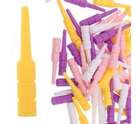 SOPOTUTU 64pcs Cribbage Pegs Set with Pink, White, Purple, Yellow Plastic Board Pins for Traditional Cribbage Game Accessories Replacement Scoring Pegs for Family and Travel