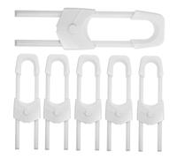 SOPOTUTU 6pcs Cabinet Door Locks for Boy Girl Safety U-Shaped Plastic Locks for Kitchen Cupboard and Cabinet Easy to Install for Childproofing Home Scenarios
