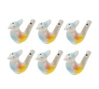 SOPOTUTU 6Pcs Ceramic Bird Whistles for Colorful Design Musical Bath Party Favors Birthdays Christmas Halloween Random Color