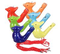 SOPOTUTU 6pcs Colorful Ceramic Water Bird Whistles for Bath Lung Capacity Exercise Party Random Color