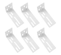 SOPOTUTU 6Pcs Electric Curtain Side Mounting Brackets for Home Use Curtain Track Installation Code Supports Window Dressing Hardware Accessories