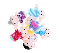 SOPOTUTU 6Pcs Hand Puppet Family Member Storytime Puppets for Soft and Comfortable Cloth Finger for Role Play and Storytelling Activities
