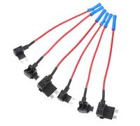 SOPOTUTU 6pcs Line Car Fuse Holder Kit Assorted Mini Medium with Protective Insulated Terminals for Automotive Truck Van Vehicle Electrical Circuit Protection