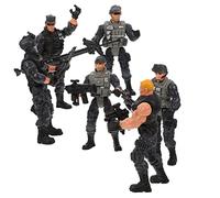 SOPOTUTU 6Pcs Military Soldier Action Figures Flexible Plastic Soldiers with Movable Joints Realistic Army Play Models for Boys Educational Creativity and Indoor Decoration
