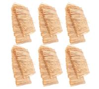 SOPOTUTU 6pcs Miniature Artificial Thatch Grass for DIY Model Roofing Faux Straw Roof Crafting Material Dollhouse Thatched Roof Decoration for Micro Landscape and Architectural Models