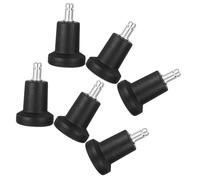 SOPOTUTU 6Pcs Plug In Fixed Feet Chair Casters for Office Chairs Wear Resistant Desk Wheels with Stable Glide Pads Suitable for Tile Laminate Floors Compatible Tubular Frames