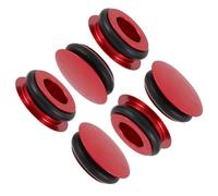 SOPOTUTU 6pcs Red Cnc Aluminum Alloy Bike Crank Dust Cover Caps Lightweight Hollow Crankset Protector for Mountain and Road Bikes Fit Easy Installation