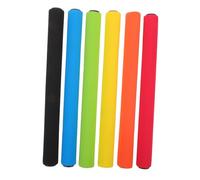 SOPOTUTU 6pcs Relay Baton with Anti-slip Ergonomic Sponge Grip for Track Running Race Lightweight Field Sports Sticks in Bright Colors for School Outdoor Team Competitions
