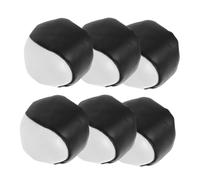 SOPOTUTU 6pcs Small Black Pvc Bean Bags for Kids Toss Game, Lightweight Outdoor Throwing Game Props to Exercise Physical Coordination and Enhance Fun