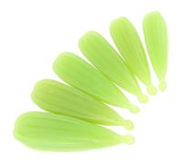 SOPOTUTU 6Pcs Soft PVC Fishing Practice Casting Plugs Set Glow-In-The-Dark Bait Casting Training Lures Mixed Weights 5G 7G 10G 12G 15G 20G for Beginner Fishing Rod Practice