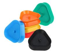 SOPOTUTU 6pcs Triangle Shaped Hands Playing Card Holders with Bright Colors for Adults and Stable Poker Card Stands for Narrow Wide Decks Convenient Postcard