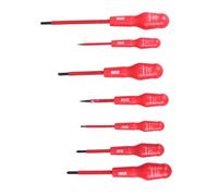 SOPOTUTU 7pcs Insulated Screwdriver Set Multifunctional Manual Operation Electrical Repair Tool Precision Mechanical Screwdriver Kit Red