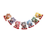 SOPOTUTU 7pcs Mini Lucky Cat Figurines Mini Lucky Cat Figurines Fine Workmanship Compact Desktop Garden Decor Indoor and Outdoor Use