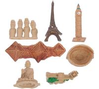 SOPOTUTU 7Pcs World Architecture Model Decor with Vivid Miniature Famous Buildings for Home Office Living Decoration Gift for Architecture Enthusiasts and Holiday Ornament