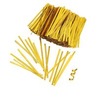 SOPOTUTU 800pcs Gold Wire Strip Ties for Candy Bags Treat Bags Wrapping Ties Party Supplies Sealer for Festive