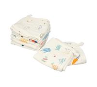 SOPOTUTU 8pcs Cotton Baby Face Towels Washcloths Soft and Absorbent Feeding Wipe Cloths Portable and Easy to Dry Newborn Towels for Bath and Daily Use Style