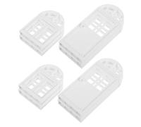 SOPOTUTU 8pcs Doll House Architectural Model Miniatures Dollhouse Accessories Miniature Dollhouse Window Mini Tiny Door Plastic White