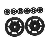 SOPOTUTU 8pcs Fitness Equipment Pulley Abrasion Resistant Gym Pulley Home Gym Resistance Exercise Equipment Home Replacement for Nylon Black