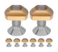 SOPOTUTU 8pcs Hydrofoil Track Screws with Brass T-nuts and Washers for Paddle Board Mounting Damage-preventing Surfboard Hardware Compatible with Sup Kayak and Water Sports Accessories