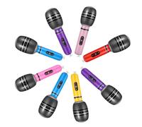 SOPOTUTU 8pcs Inflatable Fake Microphone Props Simulation Model Microphones for Party Performance and Role Play Lightweight Pretend Karaoke Accessories for Social Interaction and Confidence