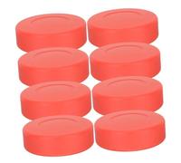 SOPOTUTU 8pcs Matte PVC Hockey Training Pucks for Indoor Use Balanced Flat Design with Glare-reducing Surface Bulk for Stickhandling Practice and Group Drills