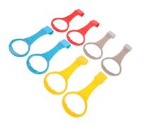 SOPOTUTU 8pcs Playpen Pull Up Rings with Detachable Buckle Multicolor Standing Handles for Walking Exercises Visual Stimulation Compatible with Cribs and Playpens