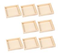 SOPOTUTU 8pcs Unfinished Wood Puzzle Organizer Trays Sorting Blocks Tray for Jigsaw Puzzle Storage and Craft Supplies Stackable and Stable Design