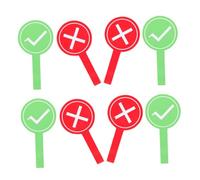 SOPOTUTU 8pcs Yes No Voting Paddles Red Green Reusable Portable Game Answer Boards for Classroom Teacher Student Interactive Decision Making