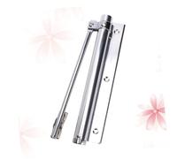 SOPOTUTU Adjustable Automatic Concealed Door Closer for Home Use Silver Aluminum Spring Hinge Buffer Fits Indoor Wood Doors Up to Easy Installation with Screws Included