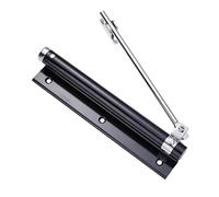 SOPOTUTU Adjustable Automatic Door Closer Matte Black Concealed Buffer for Home Use Lightweight Aluminum Spring Hinge Fits Interior Wood Doors Easy Installation
