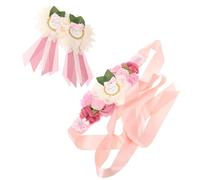 SOPOTUTU Adjustable Floral Maternity Sash Belt Lightweight Decorative Flower Belt for Pregnancy Photoshoots Shower Party and Dress Accessory Versatile Woven Belly Band for Expectant Moms