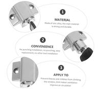 SOPOTUTU Adjustable Zinc Alloy Sash Window Lock with Key Anti-Theft Sliding Door Security Stopper for Patio and Sliding Doors Safety Latch Enhancing Air Circulation and Protection