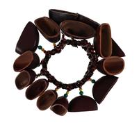 SOPOTUTU African Nut Shell Wristband Bracelet Tribal Style Hand Percussion Musical Accessory Rattle for Men Women Ethnic Drum Accompaniment Jewelry