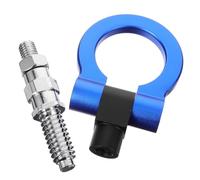 SOPOTUTU Aluminum Alloy Screw on Tow Hook for Car Front Bumper with M16x3 Thread Pitch and 1.50 Inch Thread Length, Blue Sporty Racing Ring Tow Hook for Safe Towing and Easy Installation