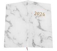 SOPOTUTU Appointment Notepad Work Planner Weekly To Do List Plan Pad for School and Teachers White Leather Organizer