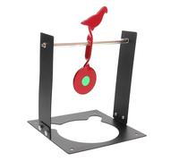 SOPOTUTU Auto Reset Bird Shape Target with Base Full Metal Thickened Structure Multi-purpose Outdoor Training Practice Board Safety Spinner