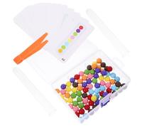 SOPOTUTU Balance Coordination Beads for Educational Fine Motor Skill Development Game Safe Wooden Plastic Materials Color Learning Activity for Aged Parent Interaction