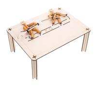 SOPOTUTU Bamboo Doll Fighting with Table Handmade Educational Puppet Kit for Enhances Fine Motor Skills and Finger Flexibility Desktop Pk Game for Adults