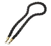 SOPOTUTU Black Stanchion Rope with Hook for Crowd Control Barrier Rust Resistant Queue Divider Rope for Hotels Museums and Public Spaces Easy Installation and Maintenance