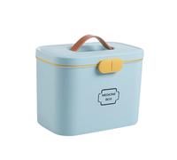 SOPOTUTU Blue Container Medicine Storage Organizer Handle, Multifunctional Family Emergency Medical Box for Home Use