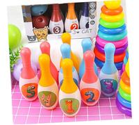 SOPOTUTU Bowling Set Lightweight Indoor Outdoor Bowling Pins and Ball Game for Family Fun and Athletic Skill Development