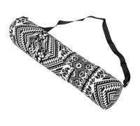 SOPOTUTU Canvas Yoga Mat Bag Thickened Single Shoulder Carrier Printed Storage Tote for Yoga Pilates Fitness Exercise and Meditation