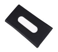 SOPOTUTU Car Tissue Holder Pu Leather Hanging Tissue Box Case for Vehicle Back Seat Door Sun Visor Organiser Black