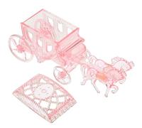 SOPOTUTU Carriage Shaped Candy Box Small Pink Plastic Packaging Case for Wedding Birthday Party Favors Wrapping Supplies