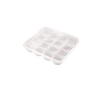 SOPOTUTU Cavity Food Grade PP Cupcake Carrier Box with Lid Microwave Freezer Dishwasher Safe Transparent Organizer Tray for Picnic Party Food Storage