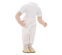 SOPOTUTU Ceramic DIY Doll Body Handmade Doll Figure with Bent Arms and Straight Legs Craft Supply and Parent-interaction